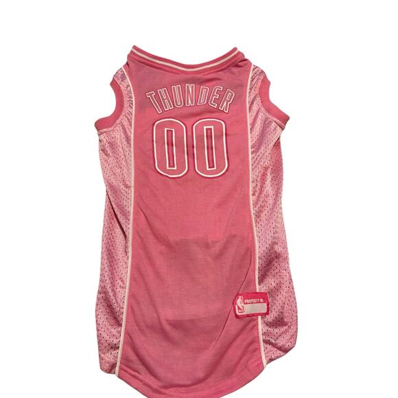 NBA Team Pet Wear Pink Size L Oklahoma Thunder - Picture 2 of 4
